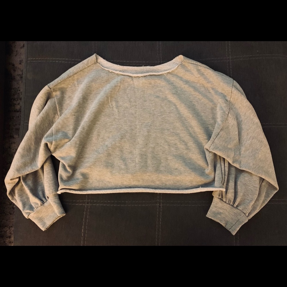 Cute Cropped Off the Shoulder Sweatshirt